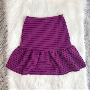 Purple striped skirt